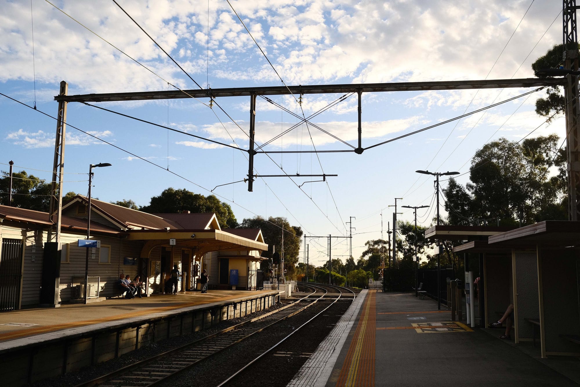 A train station in Melbourne. 