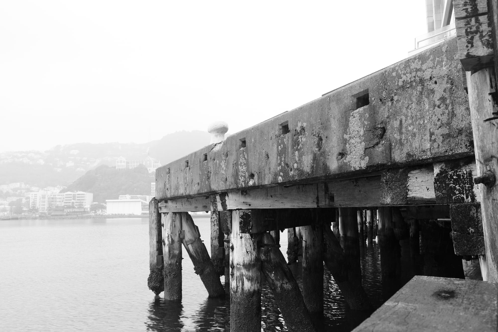 Wellington docks on a stormy day.