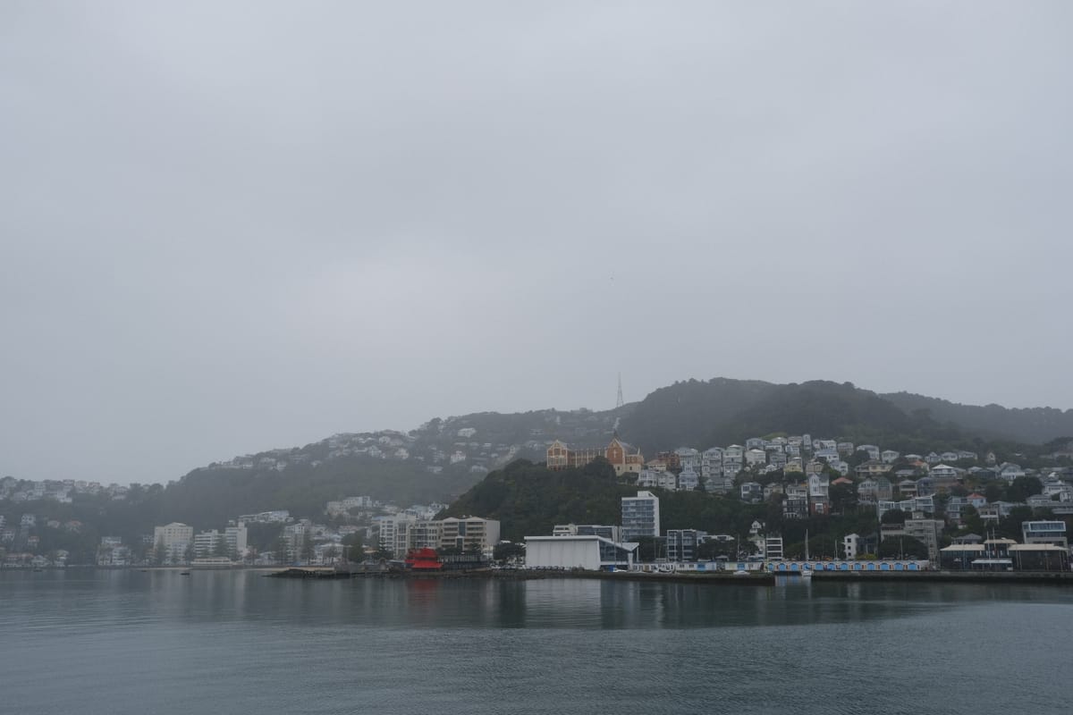 Wellington’s waterfront on a stormy day.