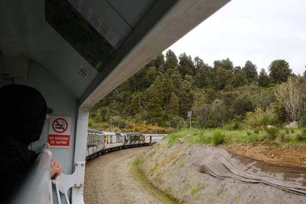 Taking the train from Wellington to Auckland